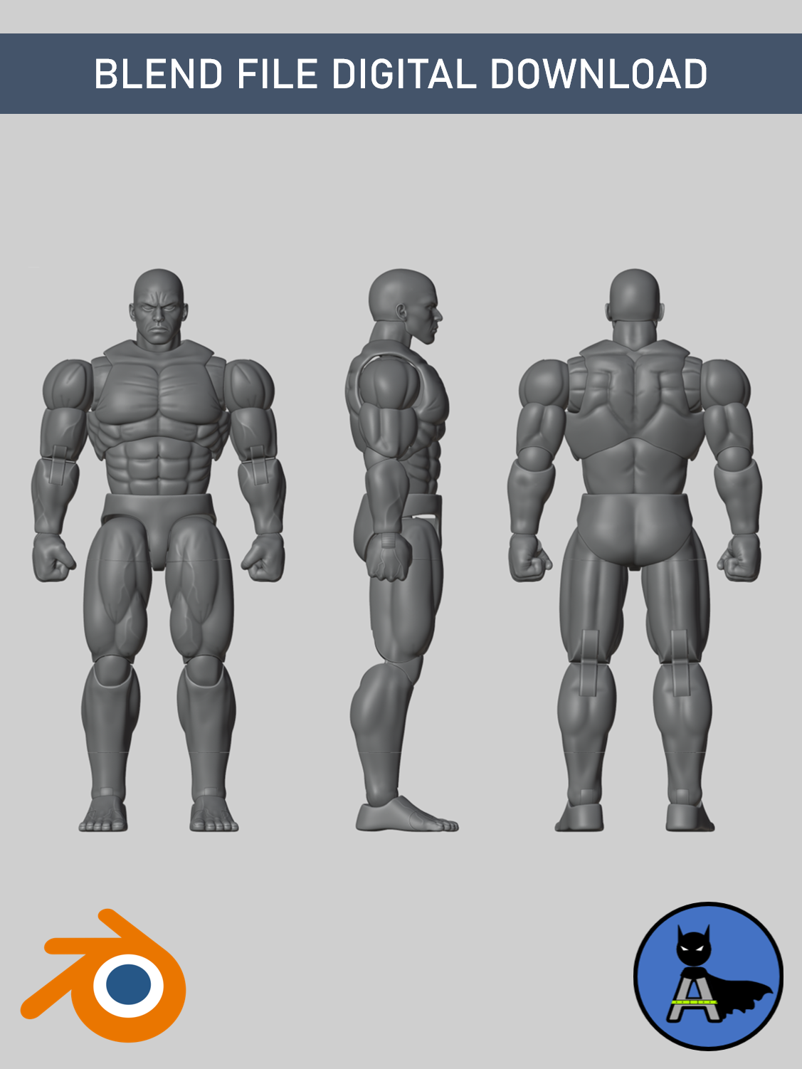 Azrach Toys Base Body - Bulkier - Blender File Digital Download