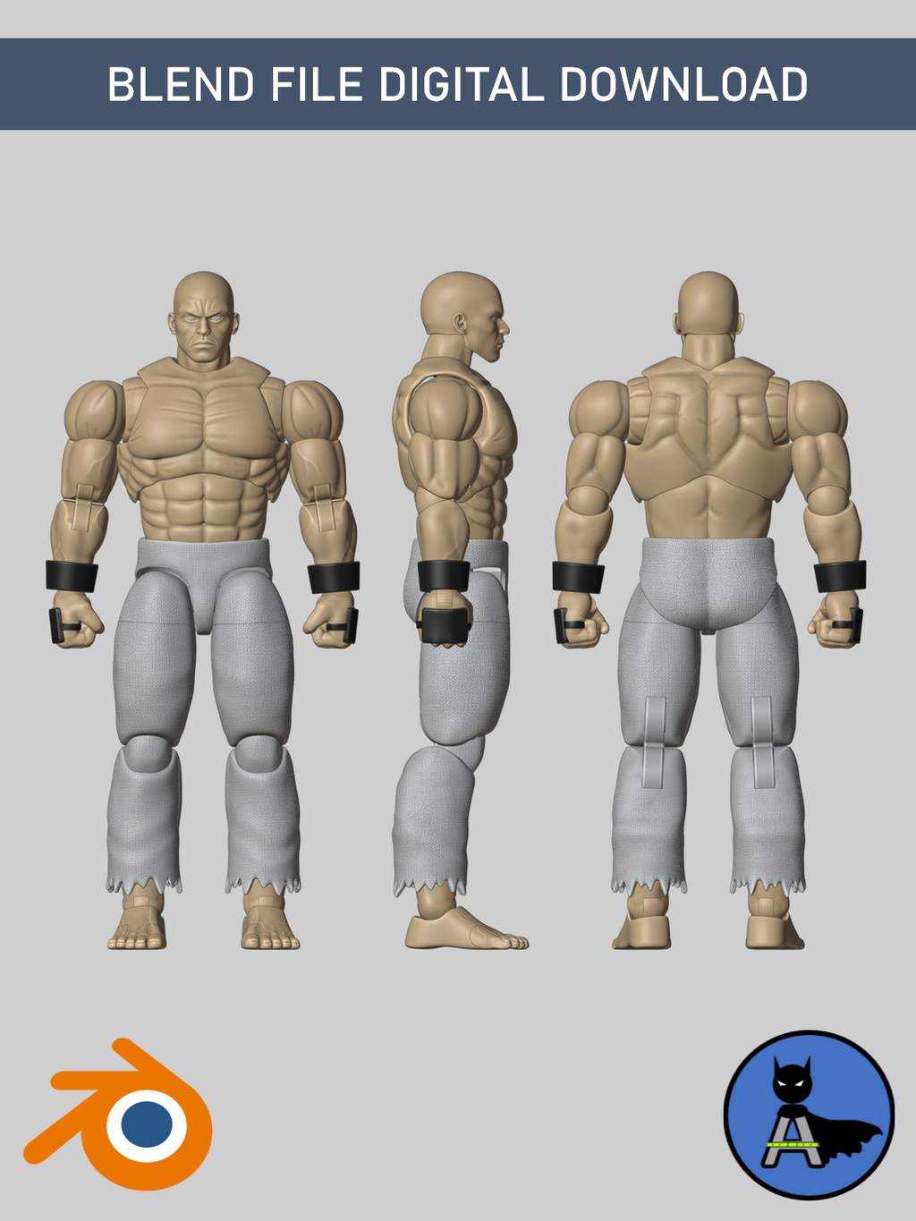 Azrach Toys Base Body - Bulkier - Blender File Digital Download