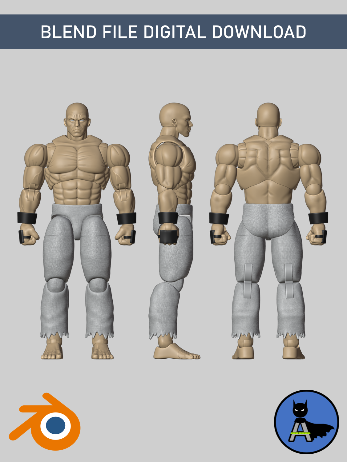 Azrach Toys Base Body - Bulkier - Blender File Digital Download