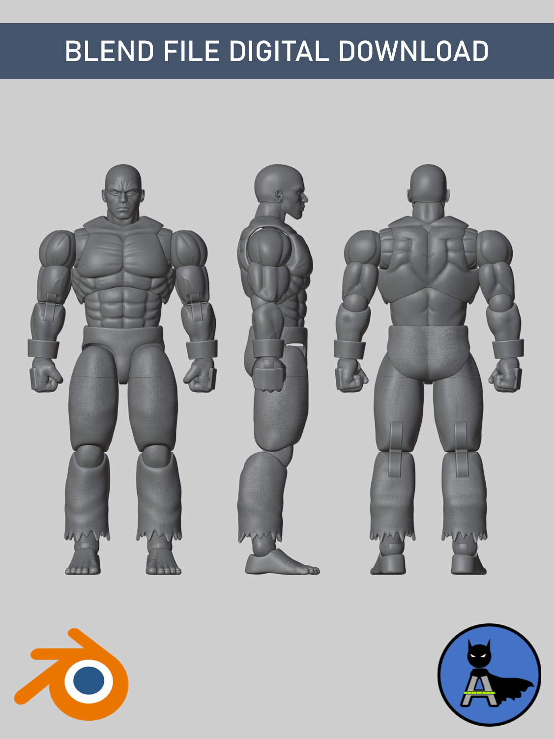 Azrach Toys Base Body - Bulkier - Blender File Digital Download