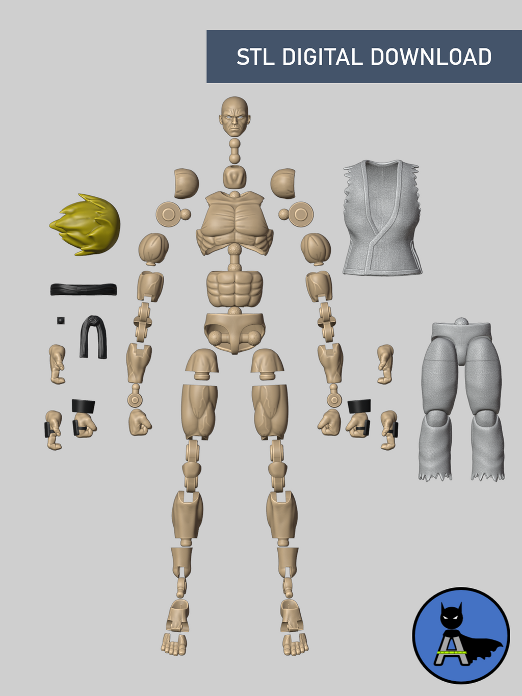 Azrach Toys Base Body Bulkier - STL Digital Download File
