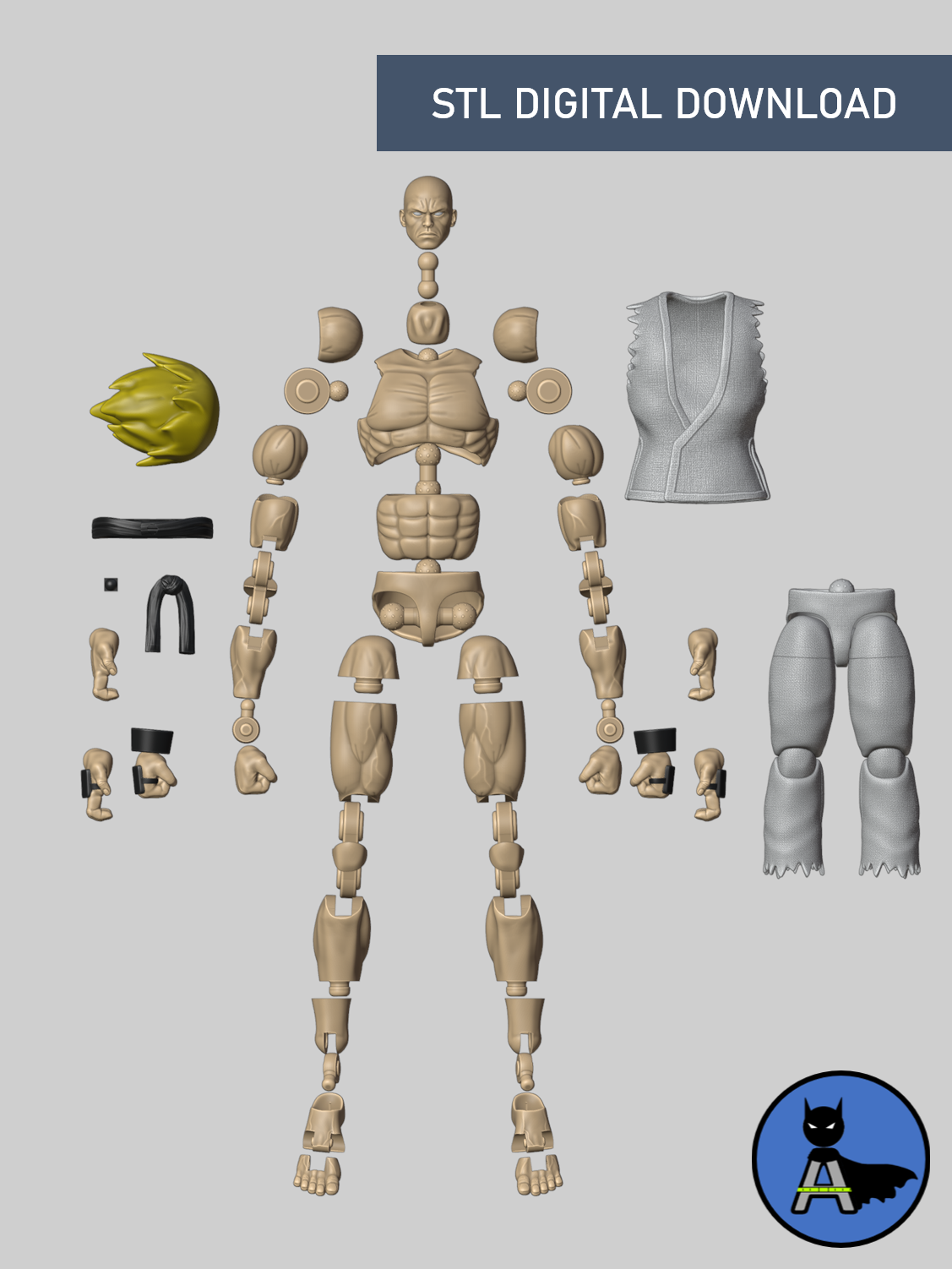 Azrach Toys Base Body Bulkier - STL Digital Download File