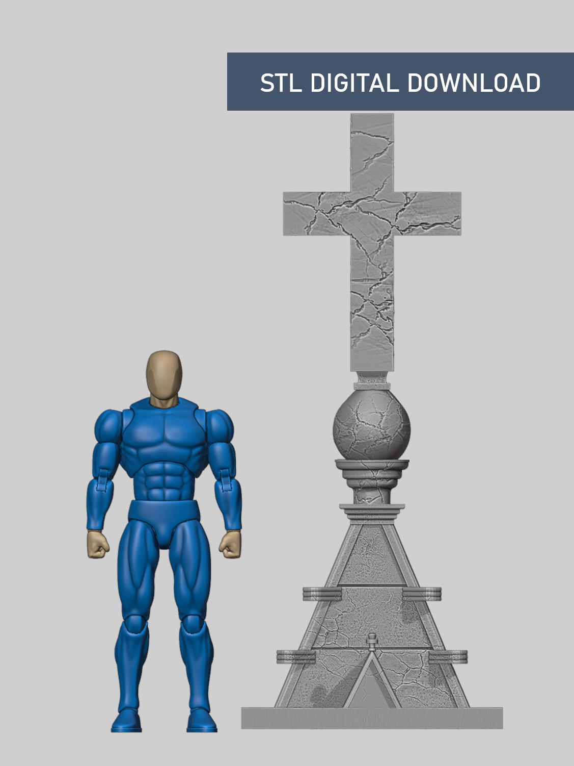 Cross Diorama 1/12 Scale - Digital STL File Download