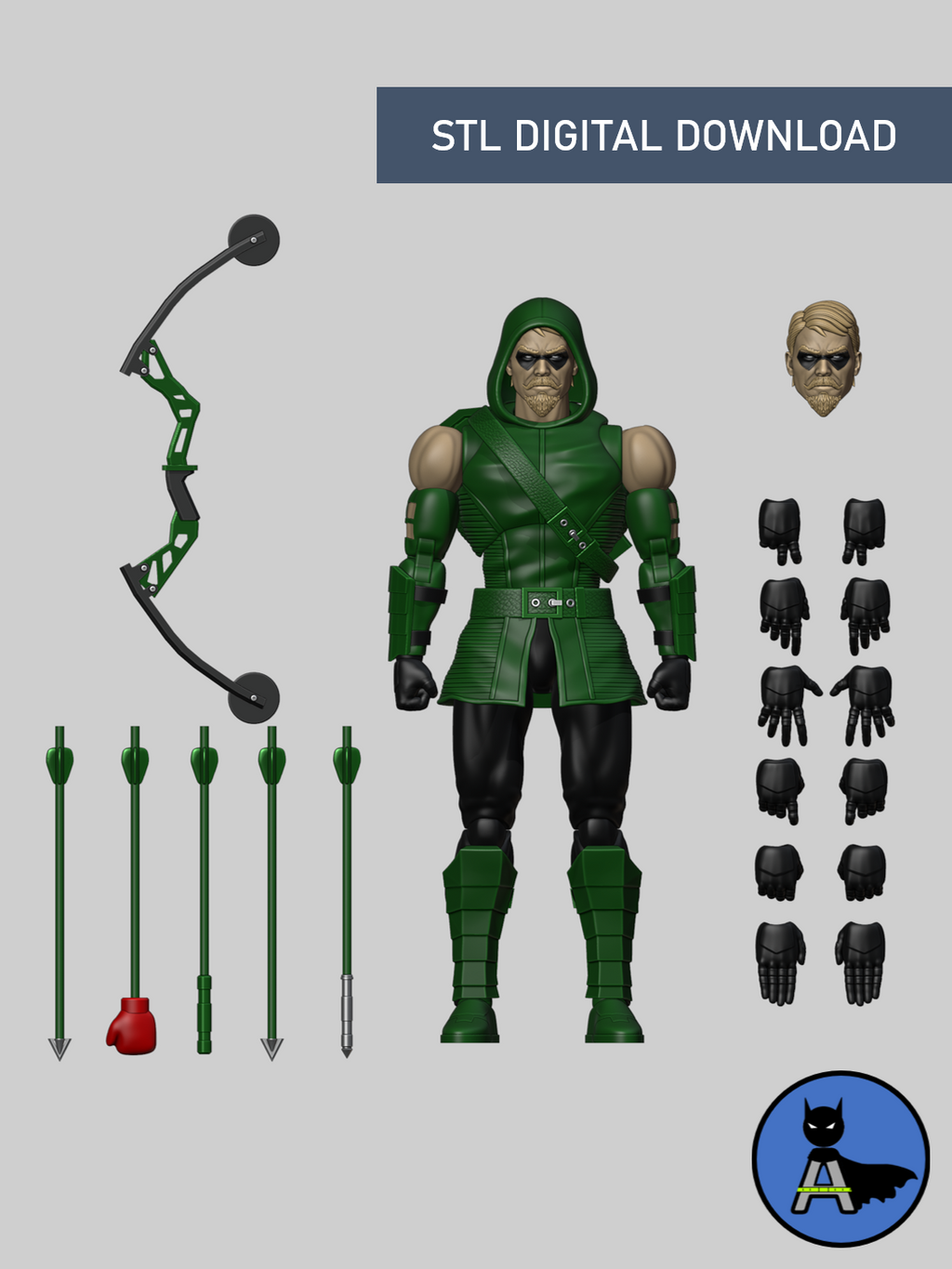Emerald Bow – 6 Inch Scale | 3D Printable Action Figure (STL)