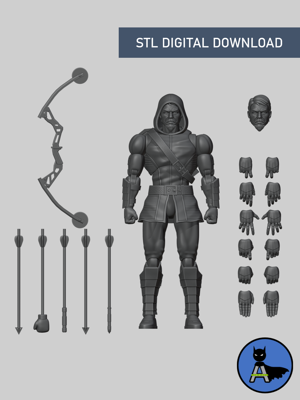Emerald Bow – 6 Inch Scale | 3D Printable Action Figure (STL)