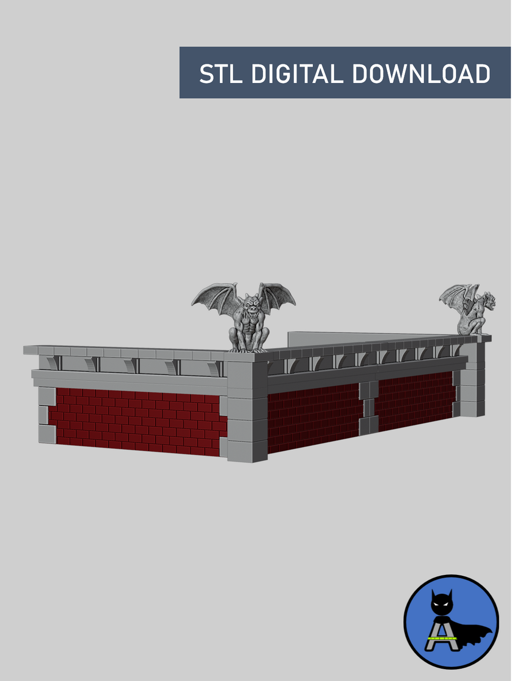 Small Rooftop Diorama 1/12 Scale - Digital STL File Download