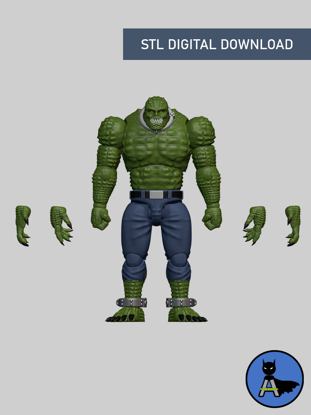 Murder Gator – 6 Inch Scale | 3D Printable Action Figure (STL)
