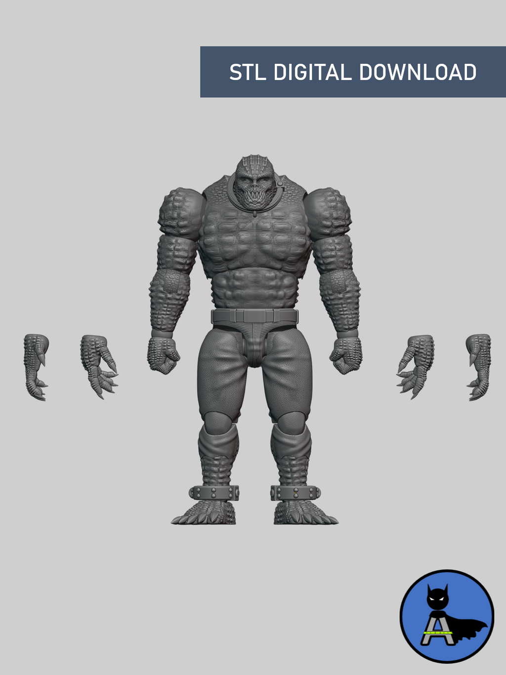 Murder Gator – 6 Inch Scale | 3D Printable Action Figure (STL)