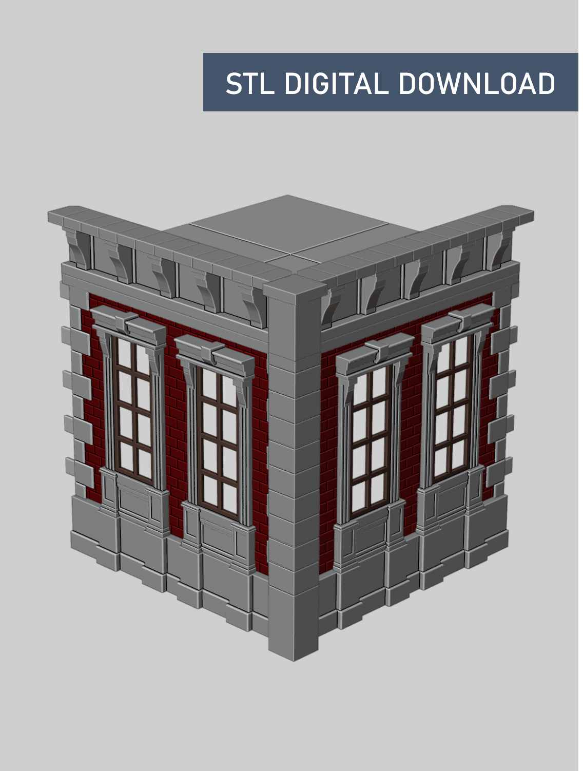 Rooftop/Building Diorama 1/12 Scale - Digital STL File Download