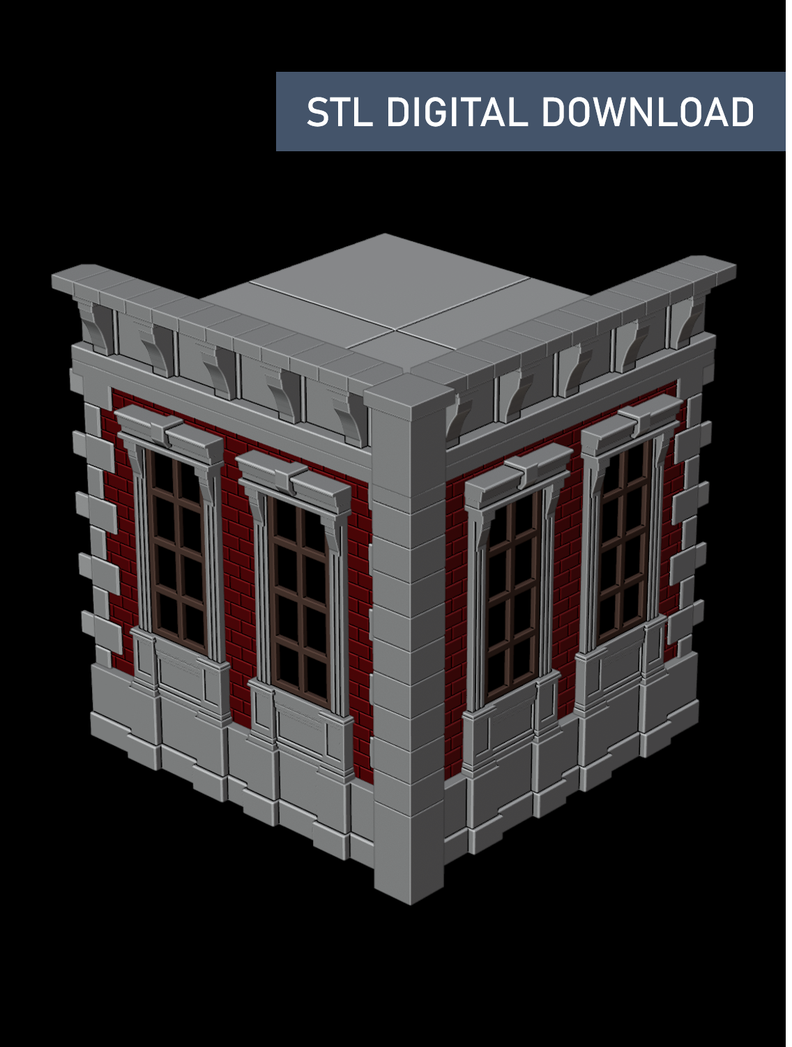 Rooftop/Building Diorama 1/12 Scale - Digital STL File Download