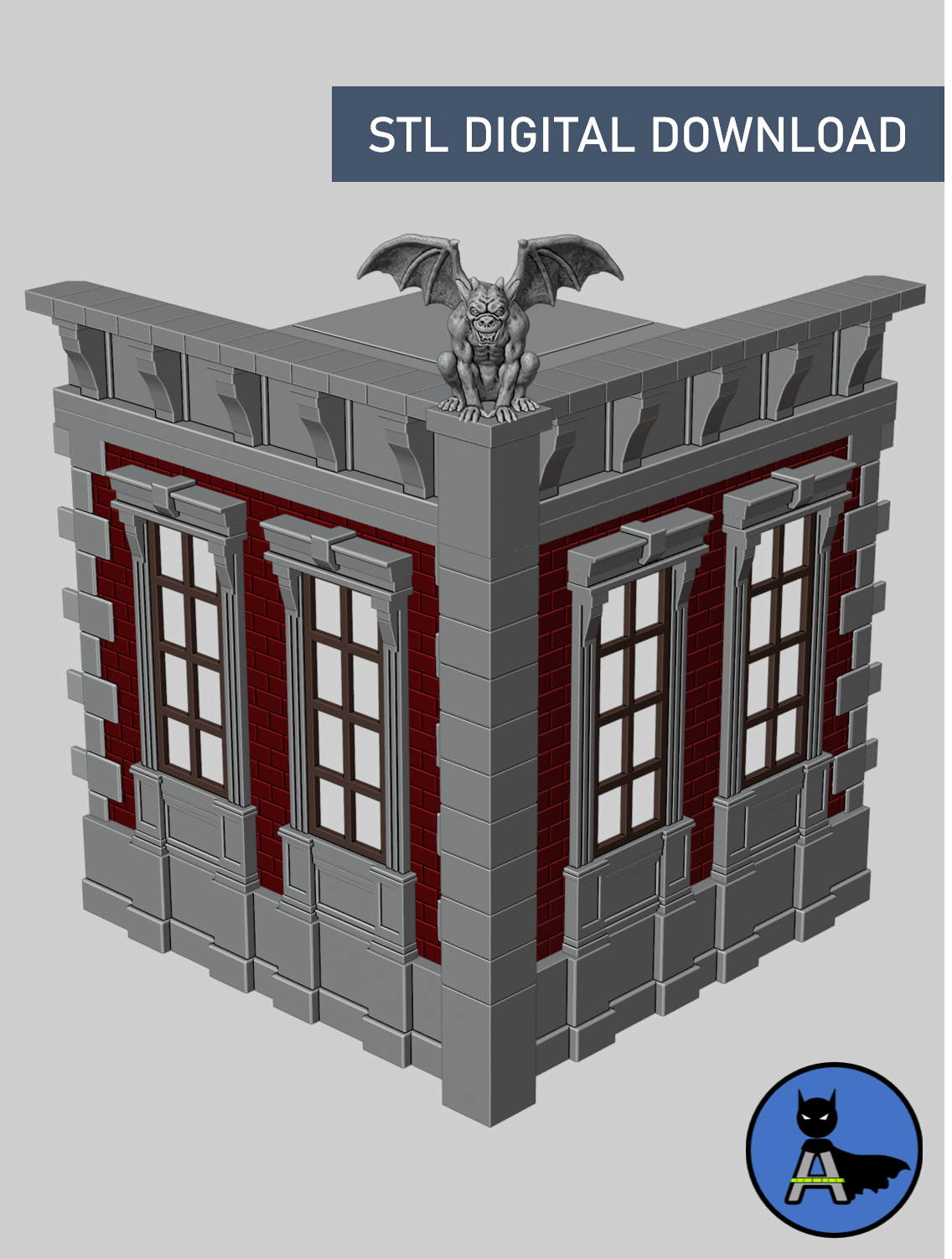 Rooftop/Building Diorama 1/12 Scale - Digital STL File Download