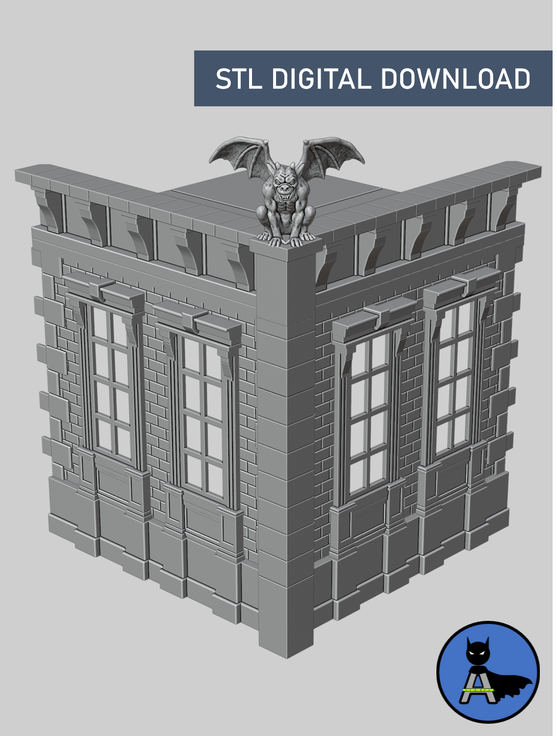 Rooftop/Building Diorama 1/12 Scale - Digital STL File Download