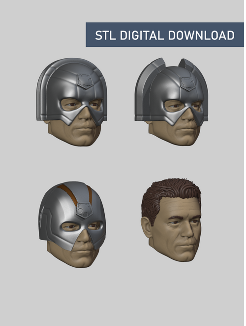 Peace - Action Figure Heads - Digital STL file download